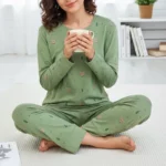 ست بلوز شلوار نخ پنبه کد 1052