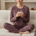 ست بلوز شلوار نخ پنبه کد 1052