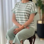 ست تیشرت شلوارک راه راه کد 1062