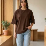 تیشرت بیسیک باکسی کد 1070