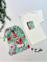 ست تیشرت و شلوارک سه بعدی کد 1084