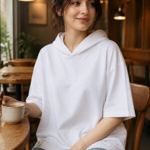 تیشرت باکسی کلاهدار کد 1123
