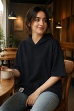 تیشرت باکسی کلاهدار کد 1123
