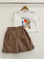 ست تیشرت شلوارک لینن summer کد 1129